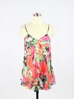 Vintage VICTORIA'S SECRET Gold Label Floral Sheer Chiffon Babydoll, Size S